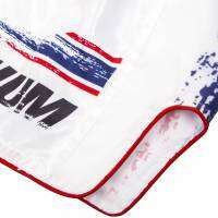 Venum Bangkok Spirit Muay Thaï Short มวยไทย คิกบ็อกซิ่ง สั้น - ขาว White / Thaï Flag