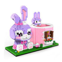 hot SlaLou rabbit alien Stitch land figures pen container model bricks mini micro diamond build blocks toys child gift