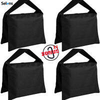 Selens 4PCS Super Heavy Duty Sandbag Saddlebagสีดำถุงถ่วงน้ำหนักสำหรับPhotoสตูดิโอวิดีโอขาตั้งBackyardลานกลางแจ้งกีฬา