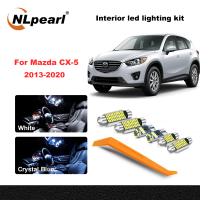 NLpearl 11 Pcs LED รถแผนที่โดมแสงภายในชุด Fit สำหรับ Mazda CX-5 2013-2017 2018 2019 CX5 Trunk เพดานโคมไฟป้ายทะเบียน