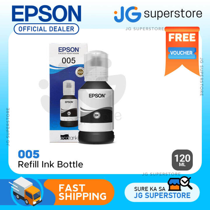 Epson 005 Ink Refill Bottle (120mL) Black for Printer EcoTank M1140