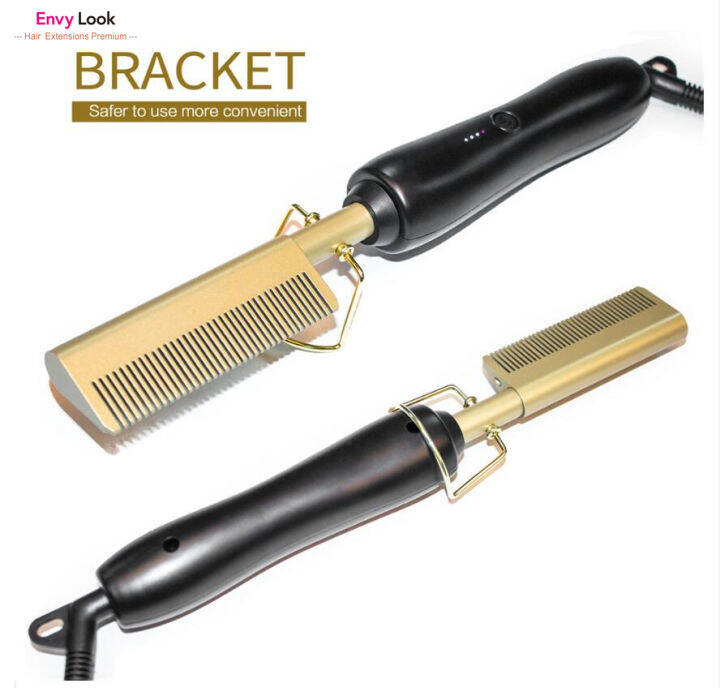 2021-electric-hot-comb-hair-straighter-golden-black-high-heat-flat-irons-straightening-brush-wet-curl-and-dry-use-for-hair-salo