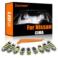 Zoomsee ภายใน LED สำหรับ Nissan CIMA 2 3 F50 Y51 1991-2016 2017 2018 2019 Canbus รถหลอดไฟแผนที่โดม Trunk Light Kit ไม่มีข้อผิดพลาด