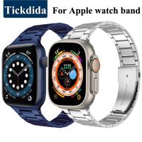 สำหรับ Apple Watch Band Ultra 49มม. 45มม. 44มม. สายโลหะสแตนเลสสมาร์ทนาฬิกาสายรัดข้อมือสำหรับ Apple Watch 8 7 6 5 SE 42 // 41/40/38มม.