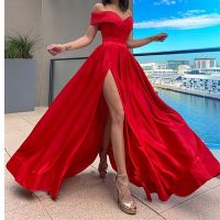 Red Prom Dresses Sweetheart Evening Party Gown Long Elegant Backless A-line Stain Women Vestidos Summer