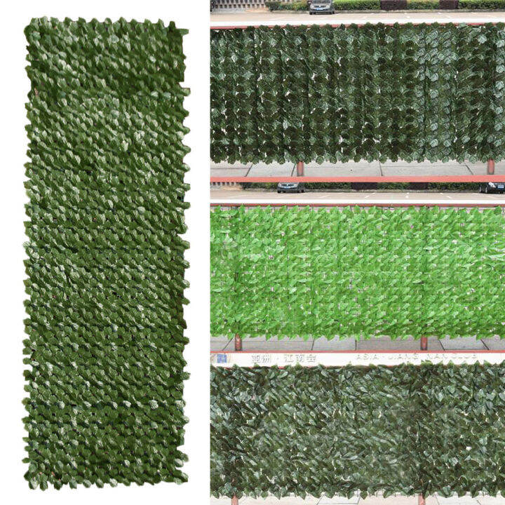 GDOUXINATB Privacy Screen Panels Rattan Balcony Fence Artificial Green