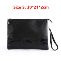 Fashion Men Envelope Clutch Bag Alligator Crocodile Pattern Leather Business Male Large Capacity Slim Hand Clutches Masculina