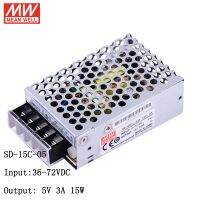 :{”》: หมายถึง SD-15C-5 36 ~ 72V DC ถึง5V DC 3A 15W ตัวแปลง DC-DC ประเภทที่แนบมาสวิตช์จ่ายไฟสลับ SD-15C-05ตัวแปลง48V เป็น5V