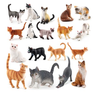 Realistic Cat Models Plastic Animal Figurines Anime Actions Figures Birthday Gifts For Kid Novel Children Toys And Hobbies Guest