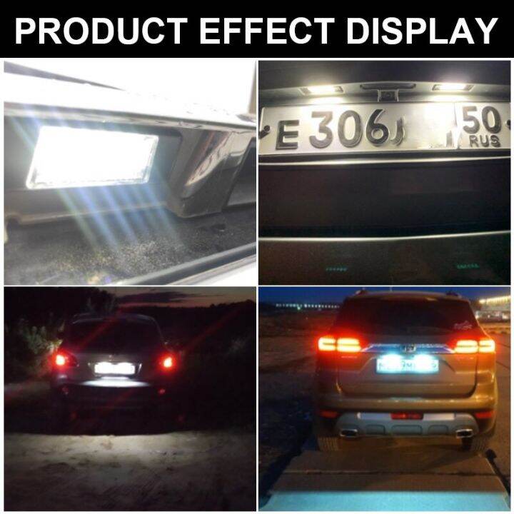 ไฟป้ายทะเบียน-led-สีขาวปราศจากข้อผิดพลาด2ชิ้นสำหรับ-nissan-x-trail-t30-t31-qashqai-j10-j11-primera-p12-pathfinder-r51-juke-f15