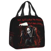 ☼✠﹍ Custom Scream Halloween Movie Lunch Bag Men Women Thermal Cooler Insulated Lunch Box for Children School Thermal Bags