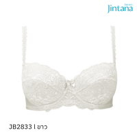 Jintana เสื้อชั้นใน (เสริมโครง) รุ่น Basic Bra รหัส JB2833 สีขาว