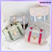 BETTERFORM แฟชั่นสำหรับผู้หญิง กระเป๋ากุญแจผู้หญิงมินิ สีทึบทึบ หนังพียู พวงกุญแจ hasp ของใหม่ กระเป๋าใส่เหรียญ ที่เก็บกุญแจขนาดเล็ก