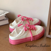 Kingdom_Fashion ยอดนิยม รองเท้าผู้หญิง รองเท้าผ้าใบ รองเท้าสุขภาพ รองเท้าแฟชั่น 36Z230908