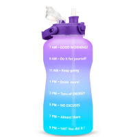 BuildLife Gallon Motivational Water Bottle with Straw &amp; Time Marker Leakproof Tritan BPA Free Fitness Gym Outdoor Large Jug