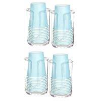 4X Acrylic Bathroom Cup Dispenser Holder for Disposable Paper Cup,Mouthwash Cups Holder for Bathroom Guest Room Counter