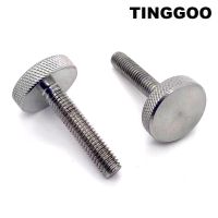 M3 M4 M5 M6 M8 M10 GB835 304 Stainless Steel Knurl Flat Big Round Head Hand Tighten Decorative Thumb Screw Adjusting Bolt DIN653