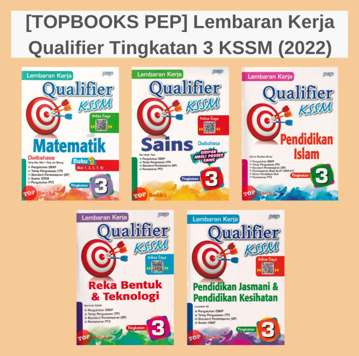 [TOPBOOKS PEP] Lembaran Kerja Qualifier Tingkatan 3 KSSM (2022) | Lazada