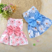 Dog Bowknot Dress Eelgant Princess Doggie Dress For Small Dogs Cute Summer Cat Clothing For Chihuahua Yorkie X-Small PinkBlue Dresses