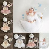 ❍✘◈ hrgrgrgregre 1 conjunto de fotografia recém-nascidos adereços outfits bebê rendas macacão saia infantil foto tiro bodysuit