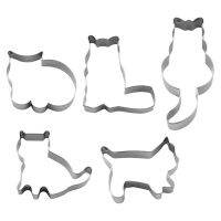 1/5pcs Animal Cat Cookie Cutter Mold DIY Biscuit Mold Cookie Stamp Cutters Bakeware Baking Tools Cutters For Sugar Mass Bread Cake  Cookie Accessories