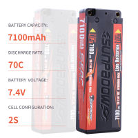 Sunpadow RC แบตเตอรี่ลิโพ แบตลิโพ 2เซลล์ 7.4V Lipo 2S 7100mah 70C Lipo Battery สำหรับแบตเตอรี่ยานพาหนะขับเคลื่อน Lipo