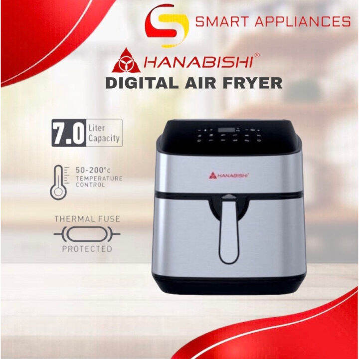 New Hanabishi Digital Air Fryer 7L HAFRYER 70SSDIG 7liter Nonstick