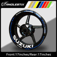 ฮับสติกเกอร์ล้อรถจักรยานยนต์สะท้อนแสง AnoleStix แถบขอบรูปลอก17นิ้วสำหรับ SUZUKI