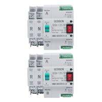 2X Dual-Power Automatic Transfer Switch 2P 100A Household 35mm Rail Installation