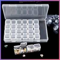 【cw】hot 28-grid Transparent Plastic Rectangular Storage Is Used for Component Jewelry Box Bead Finishing Machine Sub-packaging