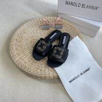 【 High Quality 】 Fast Delivery of Fashionable NewMa*Ba~rhinestone Flat Bottomed Slippers