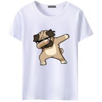 New mens short-sed T- fashn round neck letter personali mens half-sed t- large size mens whole face coveg dog