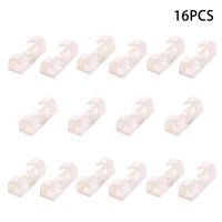 16pcs Clamps Workstation Data Line Self Stick Organizer Clip Fixer Office Cable Winder Wall Home Cord Holder Wire Management Cable Management
