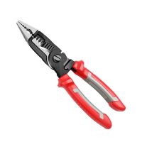 2X 6 in 1 Multifunctional Electrician Pliers Long Nose Pliers Wire Cable Cutter Stripper Terminal Crimping Hand Tools