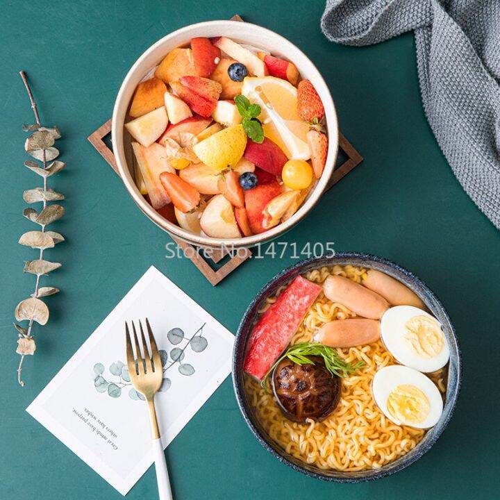 ชุดชามนักเรียนและตะเกียบสุดสร้างสรรค์ลาย-noodlebowl-พร้อมช้อนตัก-guanpai4ชามแบบรวมสำหรับใช้ในครัวเรือน