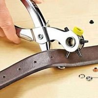 Revolve Sewing Machine Leather Belt Hole Punch Watchband Strap Household leathercraft Plier Eyelet Puncher Bag Setter Tool Sewing Machine Parts  Acces