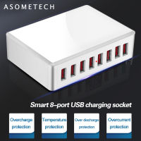 40W 8Ports USB Charger Adapter HUB Charging Station Socket Phone Charger For iPhone 6 7 8 Samsung Xiaomi Huawei US EU UK AU Plug