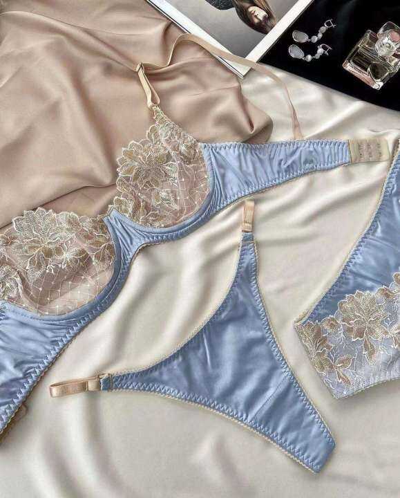 2023-korean-3-piece-lace-lingerie-set-women-patchwork-lace-bra-set-ladies-elegant-underwear-set-with-underwire