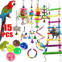 Parrot Toy Kit Bird ของเล่นอุปกรณ์เสริม Bird Cage ของเล่นสำหรับ Parrots Birds Swing Chewing Bird ของเล่น Parrot Bite Toy