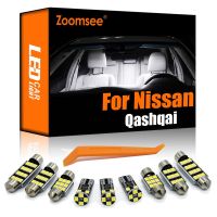 【CW】Zoomsee 11Pcs Interior LED Light Kit For Nissan Qashqai J10 J11 J12 2007-2019 2020 2021 2022 Canbus Car Bulb Indoor Dome Trunk