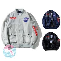 ✇◊▥ เสื้อแจ็คเก็ตทิ้งระเบิด NASA Ma1 ทั้งชายและหญิง