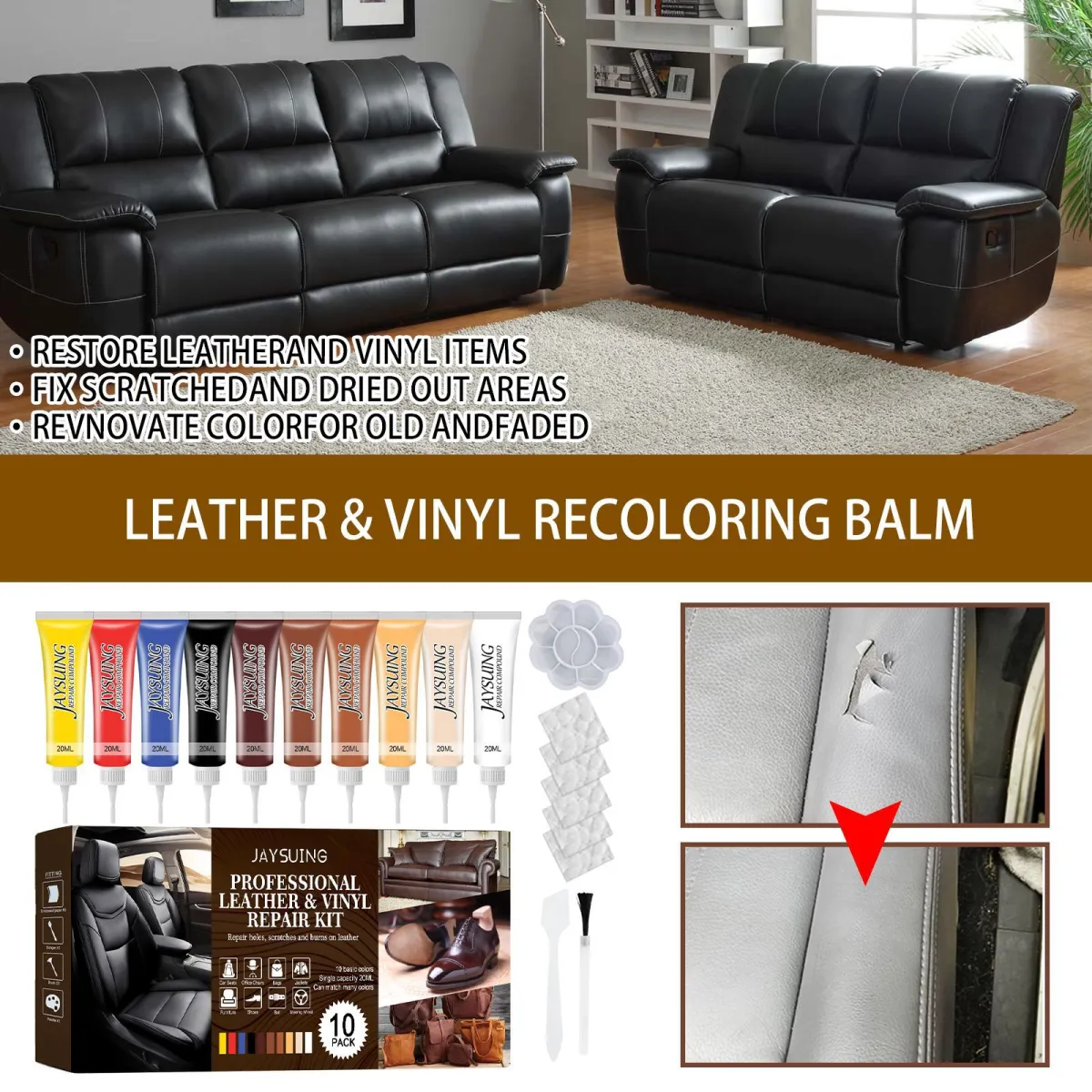 Vinyl Sofa Repair Baci Living Room