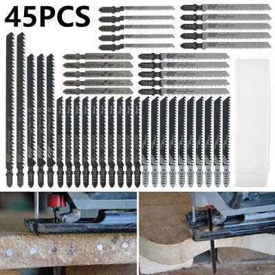 ชุดใบเลื่อยจิ๊ก S คละแบบอเนกประสงค์45ชิ้นใบเลื่อยจิ๊กตัดโลหะไม้พลาสติกเครื่องมือตัดใบเลื่อยจิ๊กใบมีดสำหรับงานตัดไม้ใบเลื่อยจิ๊กอเนกประสงค์