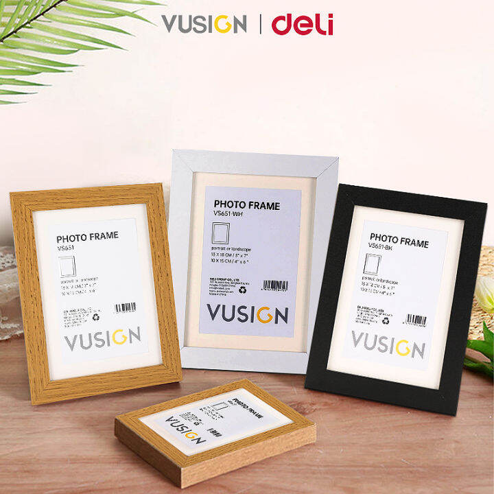 Vusign by Deli Wooden Picture Frame 4R/5R/6R/A4 Picture Frame Home Room ...