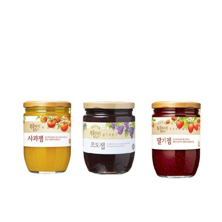 Apple/Strawberry/Grape Jam 370G Korea Fruit Jam Korean Foods Cooking