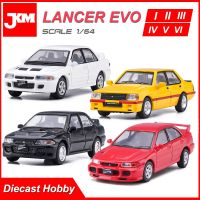 JKM 1/64 Lancer EVO Mini Model Car Alloy Vehicle Six Generations Diecast Hobby Toys with Box Collection for Adults Kids Gifts