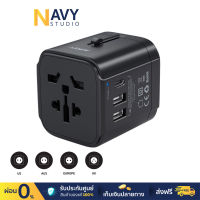 AUKEY PA-TA01Universal Travel Adapter ช่อง USB-C และ USB-A หัวแปลงปลั๊กไฟ