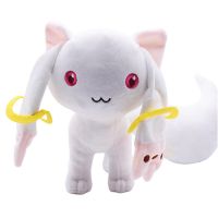 Puella Magi Madoka Magica Kyubey ตุ๊กตาหนานุ่ม Qbay ตุ้นนุ่มตุ๊กตาเด็กผู้หญิงของขวัญวันเกิดคริสต์มาสสำหรับเด็ก25ซม.