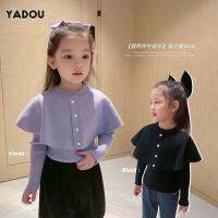 YADOU เสื้อสเวตเตอร์แขนยาวเครื่องแต่งกายสำหรับเด็ก2ชิ้นแบบปลอมจาก Xiaoxiangfeng เสื้อเด็กใส่ได้ทั้งชายและฉบับภาษาเกาหลี