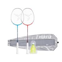 แบดมินตัน ไม้แบดมินตัน ชุดแร็คเก็ตแบดมินตันคู่ เซ็ทไม้แบดมินตัน PERFLY ADULT BADMINTON RACKET BR 190 SET PARTNER